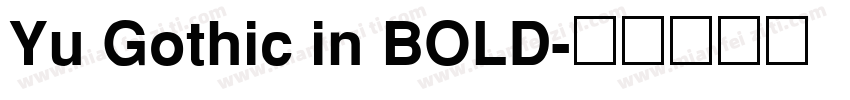 Yu Gothic in BOLD字体转换